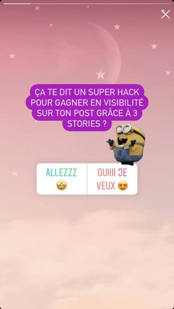 sticker story sondage